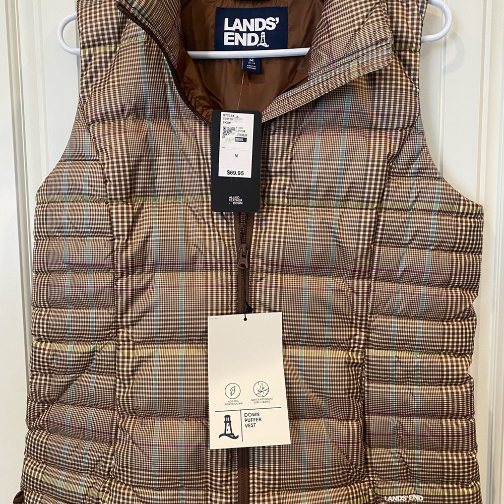 Lands End down puffer vest  medium - Picture 3 of 4